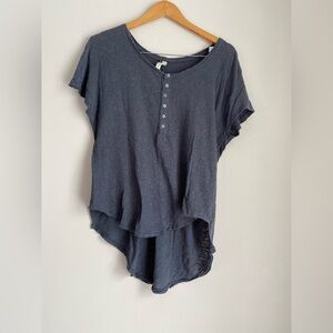 Free people we the free tshirt slouchy loose dark gray size xs